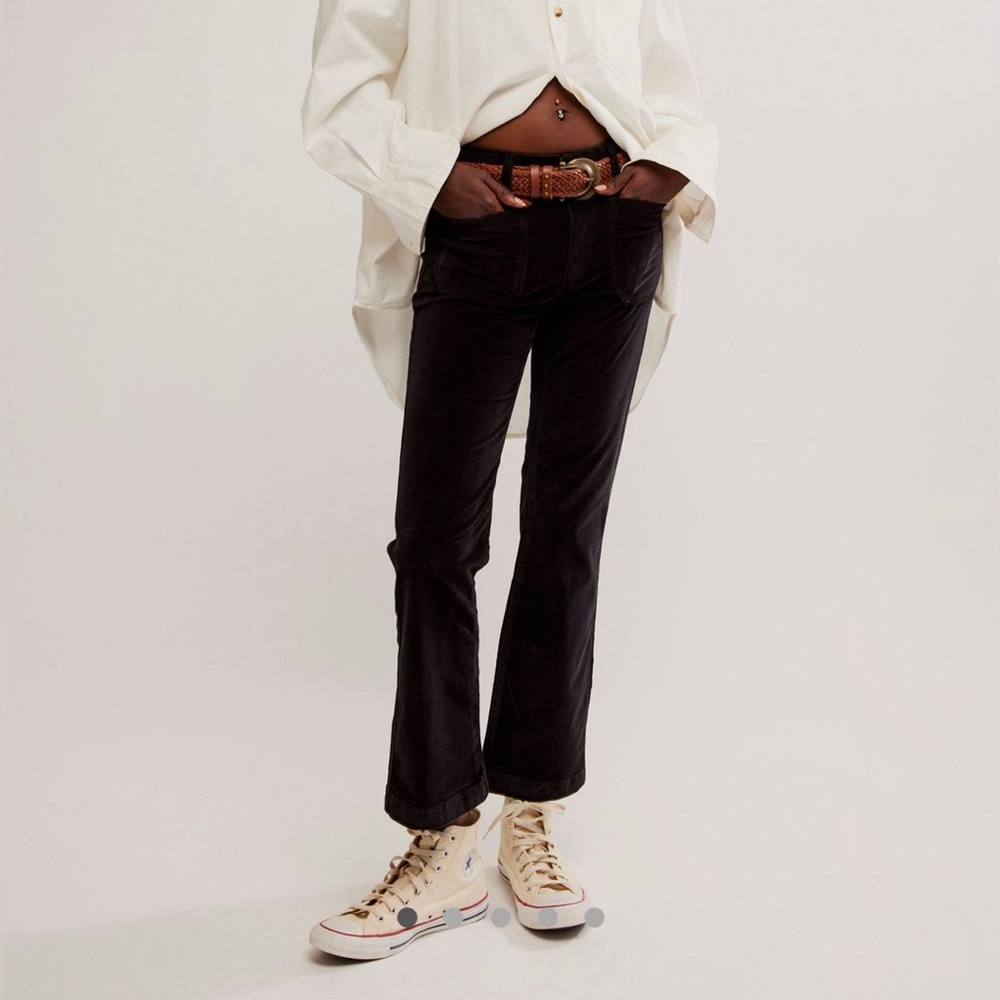 NWT Free People High Time Velvet Kick Flare Pants